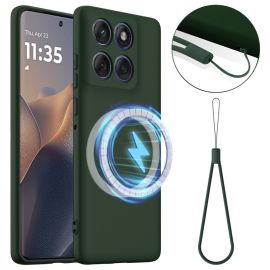 RUBBER MAGSAFE Silikonový kryt pro Motorola Edge 60 Pro tmavě zelený