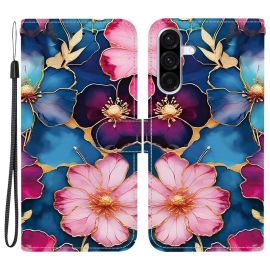 ART Peněženkový obal pro Samsung Galaxy A56 COLORFUL BLOSSOM