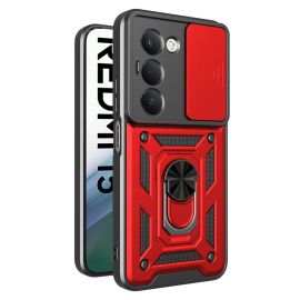 RING CAMERA Kryt s držákem pro Xiaomi Redmi 15 / Redmi 15 5G červený