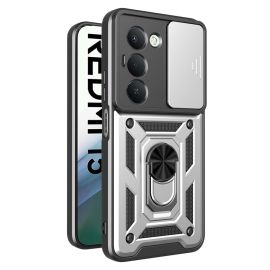 RING CAMERA Kryt s držákem pro Xiaomi Redmi 15 / Redmi 15 5G stříbrný