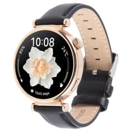 LEATHER Kožený řemínek pro Garmin Lily 2 / Lily 2 Active černý