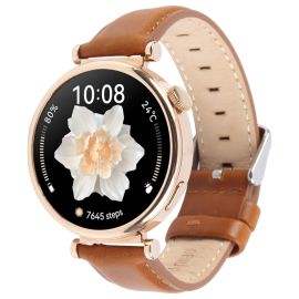 LEATHER Kožený řemínek pro Garmin Lily 2 / Lily 2 Active hnědý