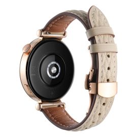 LATTICE BAND Kožený řemínek pro Huawei Watch GT 6 41mm / GT 5 41mm STARLIGHT