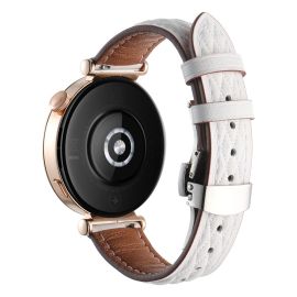 LATTICE BAND Kožený řemínek pro Huawei Watch GT 6 41mm / GT 5 41mm bílý