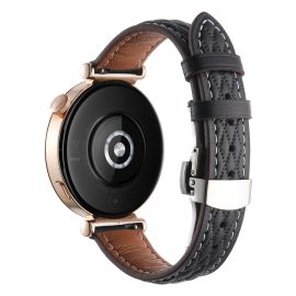 LATTICE BAND Kožený řemínek pro Huawei Watch GT 6 41mm / GT 5 41mm černý
