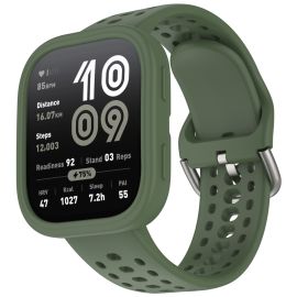 PROTEMIO COVER SET Řemínek + obal na hodinky Amazfit Bip 6 tmavě zelený