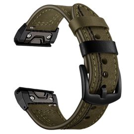 VANGUARD QuickFit Kožený řemínek pro Garmin – šířka 22 mm zelený