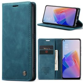 CASEME Peněženkový obal pro Oppo Reno7 Lite 5G modrý