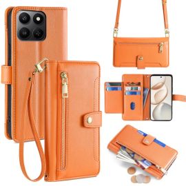 PASTEL Peněženkové pouzdro pro Honor 400 Smart 5G / Honor X7d oranžové