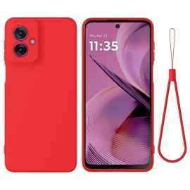 RUBBER Ochranný obal pro Motorola Moto G55 5G červený