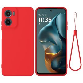 RUBBER Ochranný kryt pro Motorola Moto G05 / Moto E15 červený