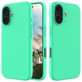 RUBBER Ochranný kryt pro Apple iPhone 16 mentolově zelená