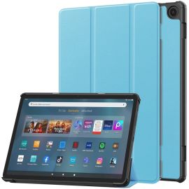 LEATHER Zaklápěcí kryt pro Amazon Fire Max 11 světle modrý