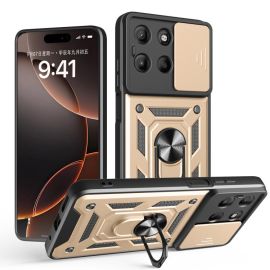 RING CAMERA Kryt s držákem pro Motorola Moto G15 / G15 Power zlatý