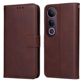 SMOOTH Peněženkové pouzdro pro Vivo V50 Lite hnědé