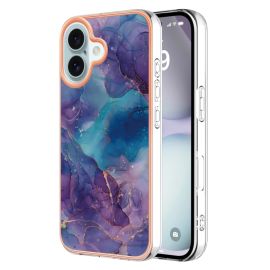 IMD MARBLE Ochranný kryt pro Apple iPhone 16 PURPLE