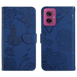 ART BLOSSOM Peněženkový obal pro Motorola Moto G55 5G modrý