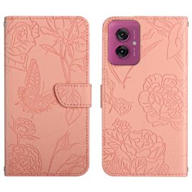ART BLOSSOM Peněženkový obal pro Motorola Moto G55 5G růžový