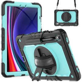 SOLID 360 Odolný obal pro Samsung Galaxy Tab S9 / Tab S9 FE / Tab S10 FE / Tab S10 Lite světle modrý