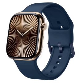 SILICONE Vyměnitelný řemínek pro Apple Watch 10 46mm tmavě modrý