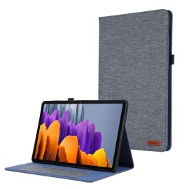 FABRIC Zaklápěcí kryt pro Samsung Galaxy Tab S9 FE / Tab S10 FE / S10 Lite modrý