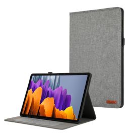 FABRIC Zaklápěcí kryt pro Samsung Galaxy Tab S9 FE / Tab S10 FE / S10 Lite šedý