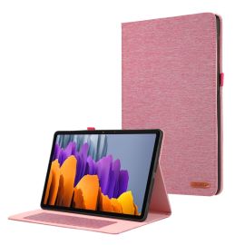 FABRIC Zaklápěcí kryt pro Samsung Galaxy Tab S9 FE / Tab S10 FE / S10 Lite růžový