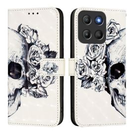 ART Peněženkový kryt pro Motorola Moto G15 / G15 Power SKULL