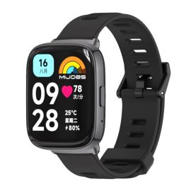 MIJOBS SILICONE Vyměnitelný řemínek pro Xiaomi Redmi Watch 3 Lite / Redmi Watch 3 Active černý