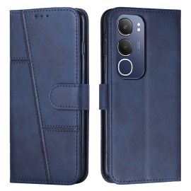 STITCHED Peněženkový kryt pro Vivo Y19s modrý