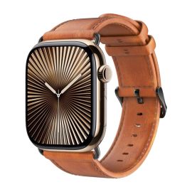DUX LEATHER Kožený řemínek pro Apple Watch 10 / 11 42mm světle hnědý