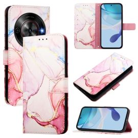 ART MARBLE Peněženkový kryt pro ZTE Blade A75 5G / Nubia Focus 5G ROSE GOLD