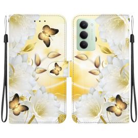 ART Peněženkový kryt pro Xiaomi Redmi 15 / Redmi 15 5G GOLD BUTTERFLY