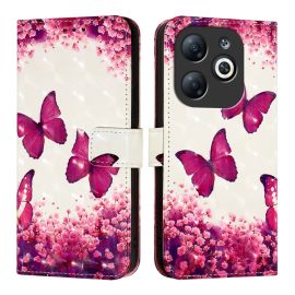 ART Peněženkový kryt pro Infinix Smart 8 PINK BUTTERFLY