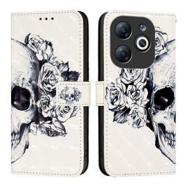 ART Peněženkový kryt pro Infinix Smart 8 SKULL