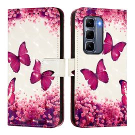 ART Peněženkový kryt pro Infinix Hot 50 Pro+ ROSE BUTTERFLY
