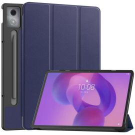LEATHER Zaklápěcí kryt pro Lenovo Idea Tab Pro tmavomodrý