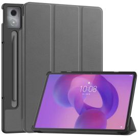 LEATHER Zaklápěcí kryt pro Lenovo Idea Tab Pro šedý
