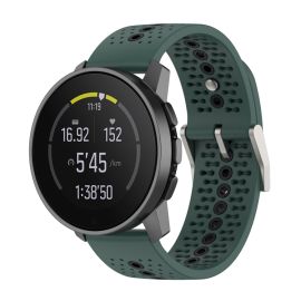 HOLE Silikonový řemínek pro Suunto Race / Suunto Race S / Suunto Run tmavě zelený