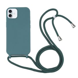 ROPE Kryt se šňůrkou Apple iPhone 16 tmavě zelená