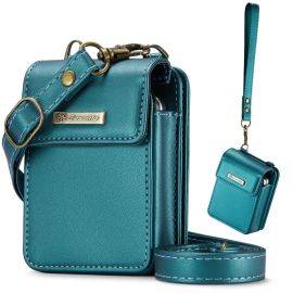 CASEME MINI Peněženkové pouzdro s řemínkem pro sérii Motorola Razr zelené