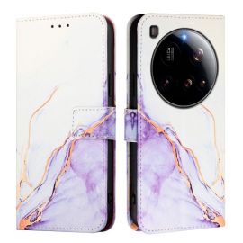 ART MARBLE Peněženkový kryt pro Xiaomi 15 Ultra WHITE PURPLE