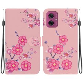 ART Peněženkový kryt pro Motorola Moto G55 5G CHERRY BLOSSOM