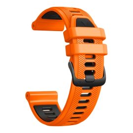 SPORTY Vyměnitelný silikonový řemínek Garmin Forerunner 965 oranžový