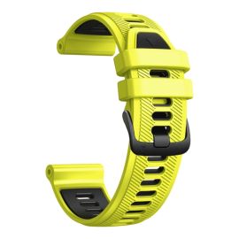 SPORTY Vyměnitelný silikonový řemínek Garmin Forerunner 965 žlutý