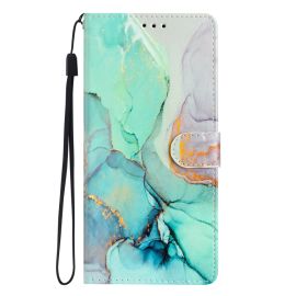 ART Peněženkový kryt pro Xiaomi Redmi Note 14 Pro+ 5G GREEN MARBLE