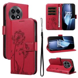 ART DANDELION Peněženkové pouzdro pro OnePlus 13R 5G červené
