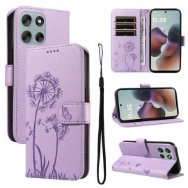 ART DANDELION Peněženkové pouzdro pro Motorola Moto G56 5G fialové