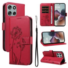 ART DANDELION Peněženkové pouzdro pro Motorola Moto G56 5G červené