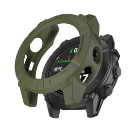 TPU HALF COVER Kryt pro Garmin Descent G2 tmavě zelený